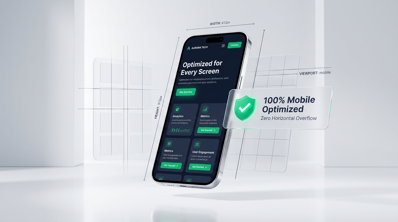 mobile responsive layout editing and viewport consistency 3d render