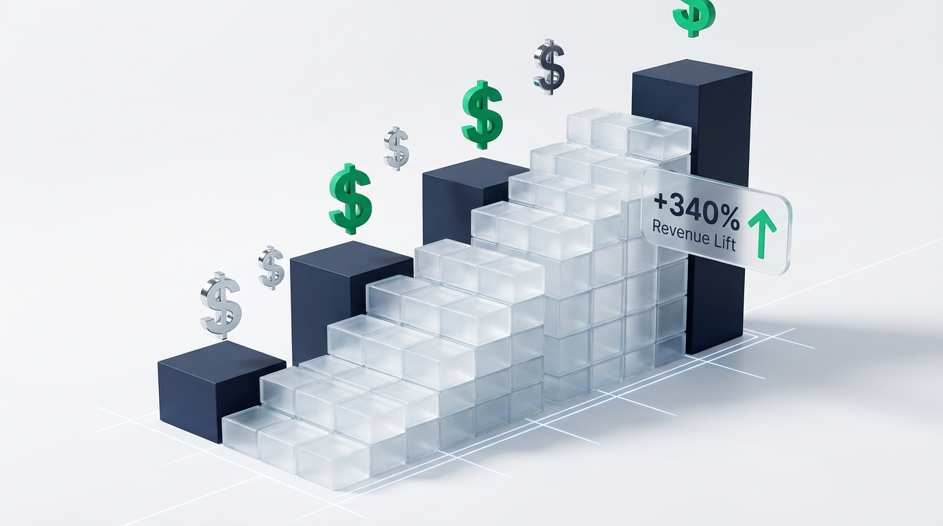 local seo compounding organic asset and declining cost per lead 3d illustration