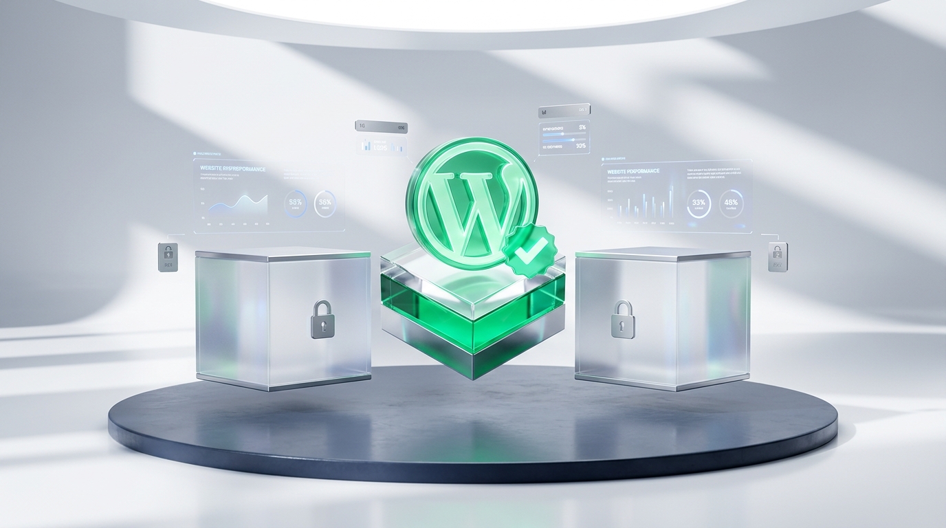 wordpress vs wix for small business platform comparison 3d render
